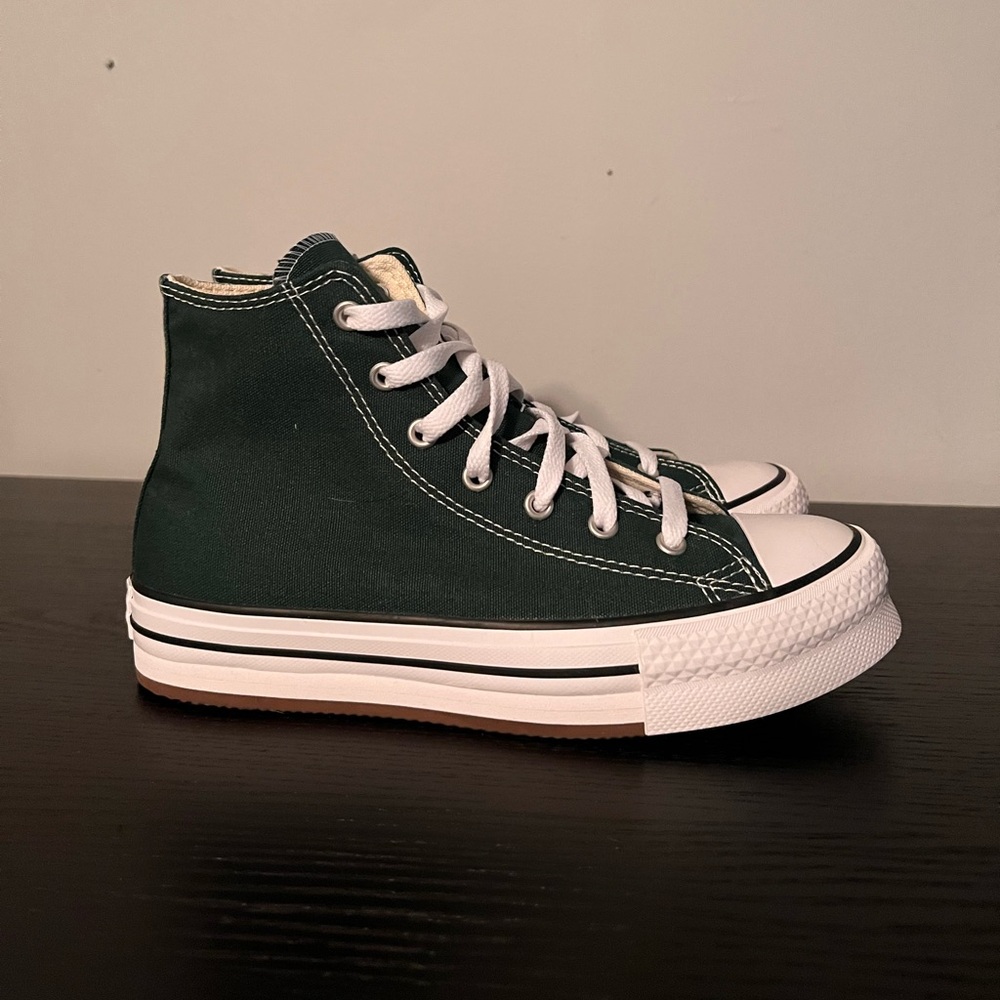 Converse Platform High-Tops in Forest Green